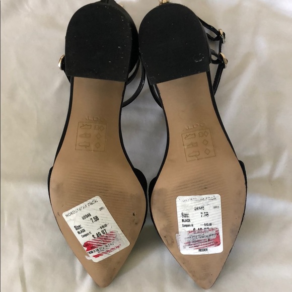 🆕Women’s 7 1/2 Aldo 2” stack heel black w/ zipper - Picture 5 of 8